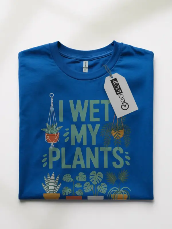 Royal-blue-front-view-funny-plant-lover-t-shirt-i-wet-my-plants