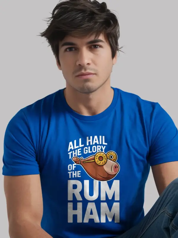 Royal Blue front view rum ham its always sunny t-shirt tv show meme apparel