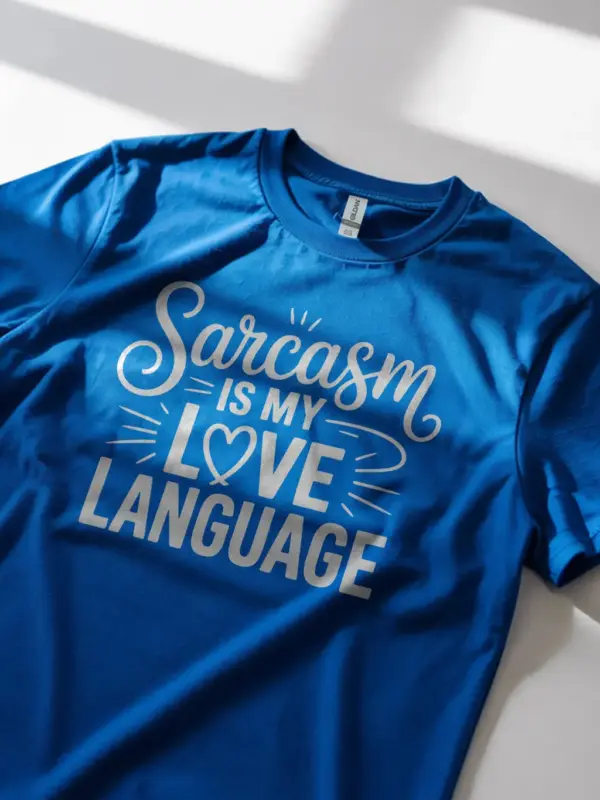 Royal Blue lifestyle sarcastic humor clothing – sarcasm-love-language-t-shirt-