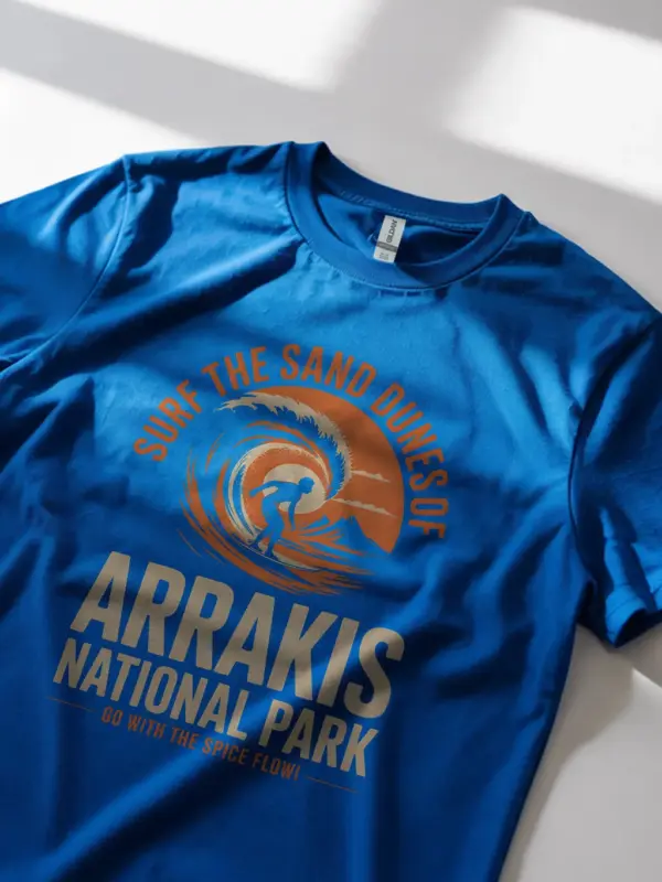 Royal Blue Surf the Sand vintage desert surf t-shirt