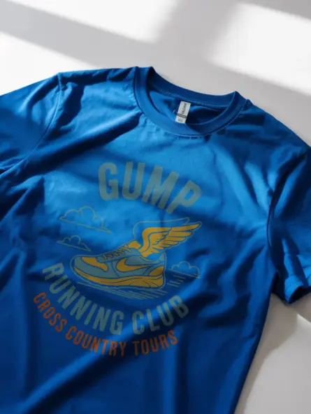 Royal Blue Forrest Gump Running Club T-Shirt pop culture running club t-shirt for collectors
