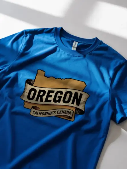 Royal Blue Oregon State Pride T-Shirt buy oregon pride tee retro style front view