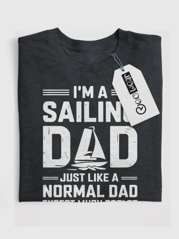 Sailing dad shirt in black – funny nautical dad tee