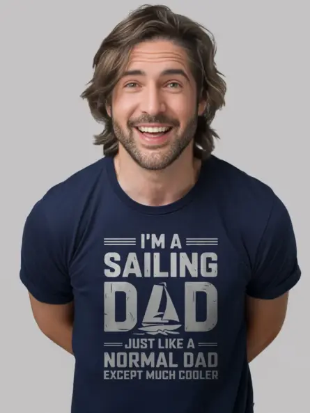 Navy sailing dad shirt – cool nautical dad t-shirt