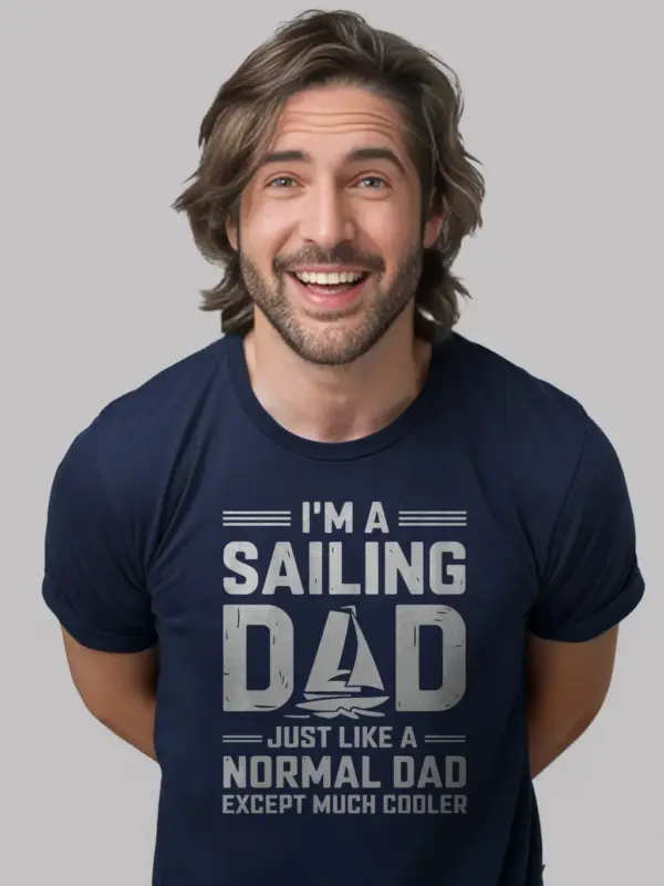 Navy sailing dad shirt – cool nautical dad t-shirt