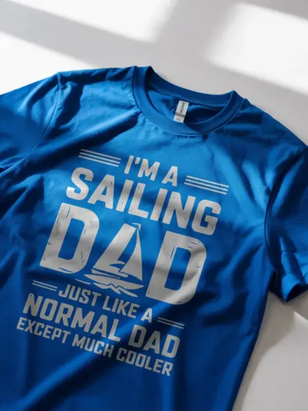 Royal blue sailing dad shirt – funny father’s day gift