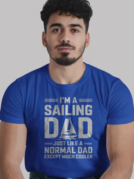 Royal blue sailing dad shirt – funny father’s day gift