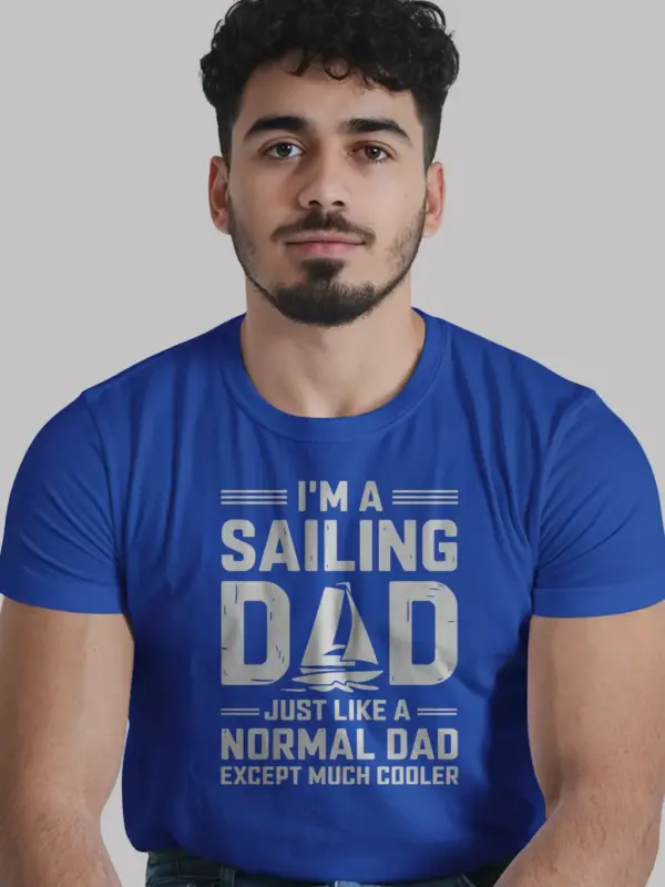 Royal blue sailing dad shirt – funny father’s day gift