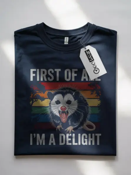 Navy Sarcastic Opossum Shirt – Self-Love Sarcasm Shirt