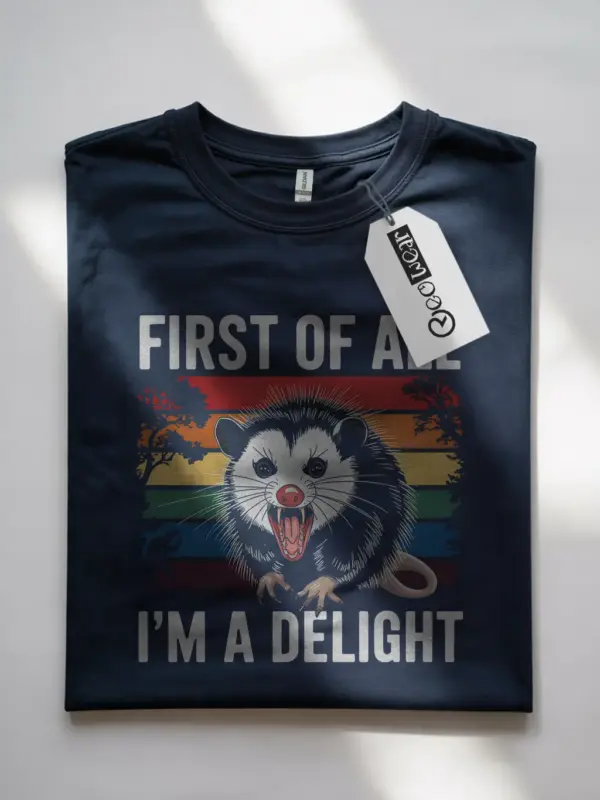 Navy Sarcastic Opossum Shirt – Self-Love Sarcasm Shirt