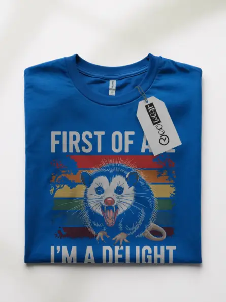 Navy Sarcastic Opossum Shirt – Self-Love Sarcasm Shirt