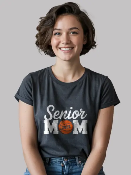 Dark heather senior mom shirt – graduation shirt