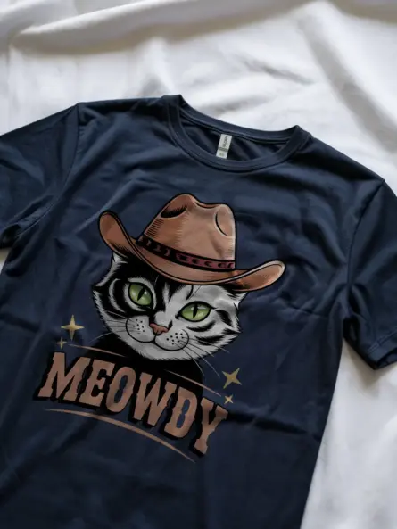 Navy Serengeti Cowboy Cat Shirt – Funny Pet Cat Tee