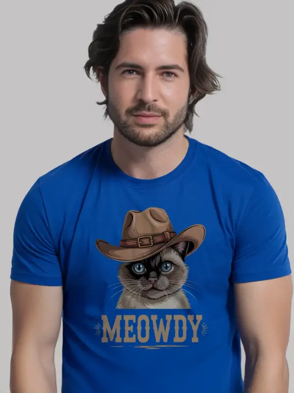 Royal siamese cat meowdy shirt – pet cat mom dad tee