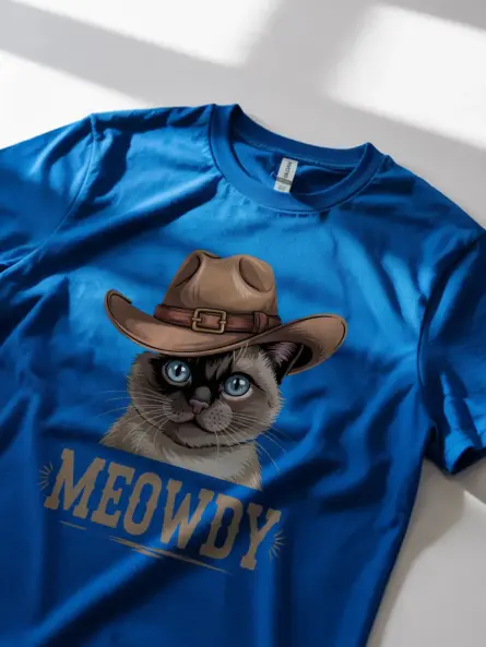 Royal siamese cat meowdy shirt – pet cat mom dad tee