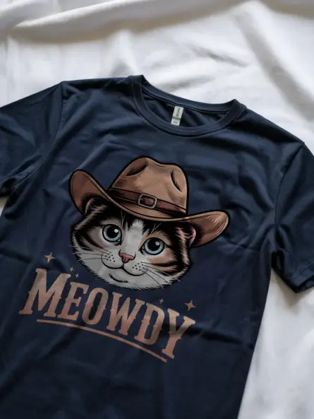 Navy snowshoe cat meowdy shirt – pet cat mom dad tee