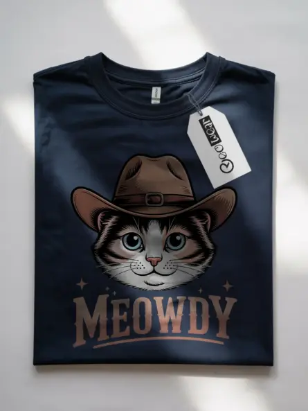 Navy snowshoe cat meowdy shirt – pet cat mom dad tee