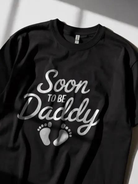 Soon to be dad shirt in black – new father gift tee