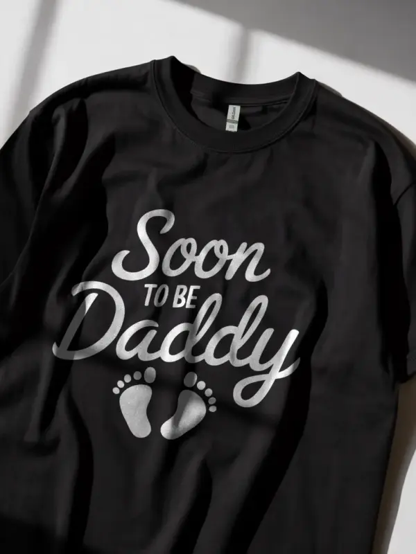 Soon to be dad shirt in black – new father gift tee