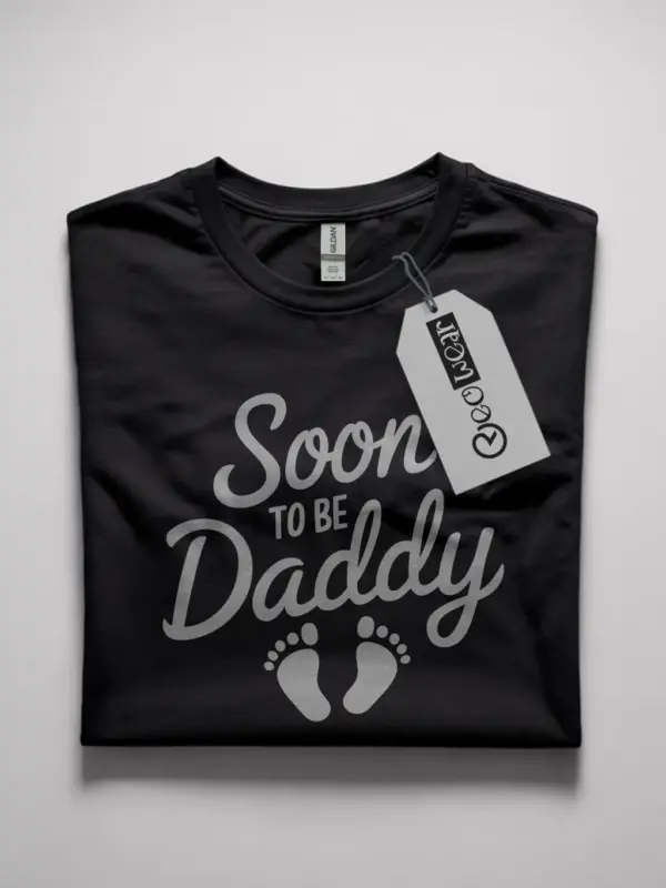 Soon to be dad shirt in black – new father gift tee