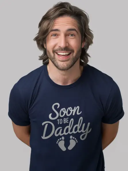 Navy soon to be dad shirt – announcement shirt dad
