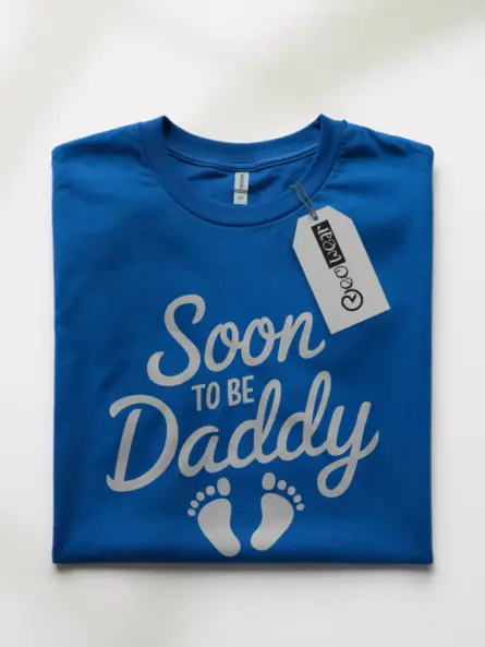 Royal blue soon to be dad shirt – new dad tee