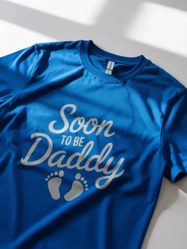 Royal blue soon to be dad shirt – new dad tee