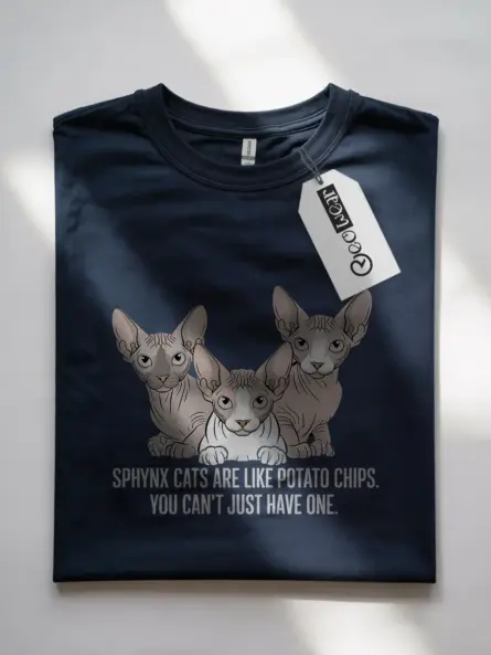 Sphynx cats like potato chips shirt