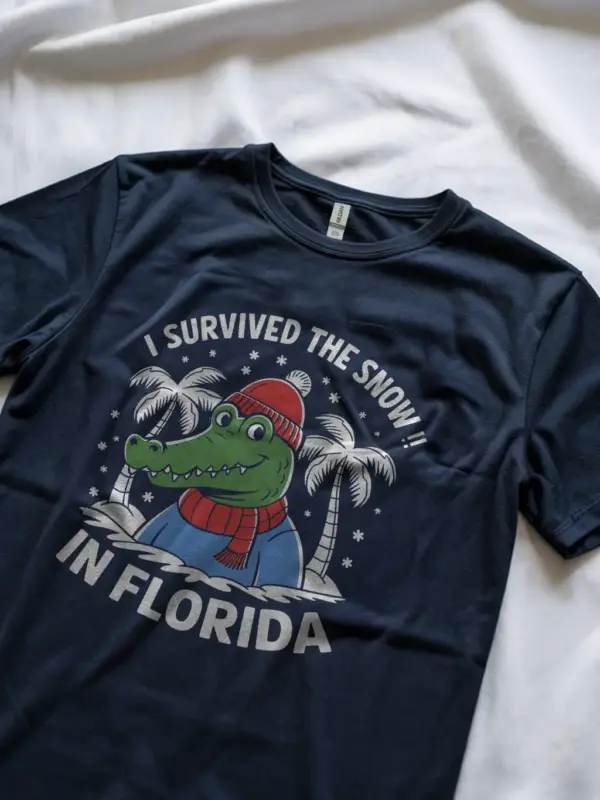 Navy survived the snow in florida shirt – florida humor shirt