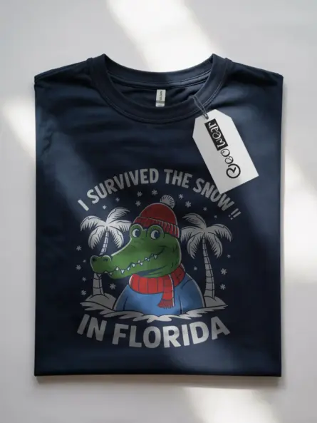 Navy survived the snow in florida shirt – florida humor shirt