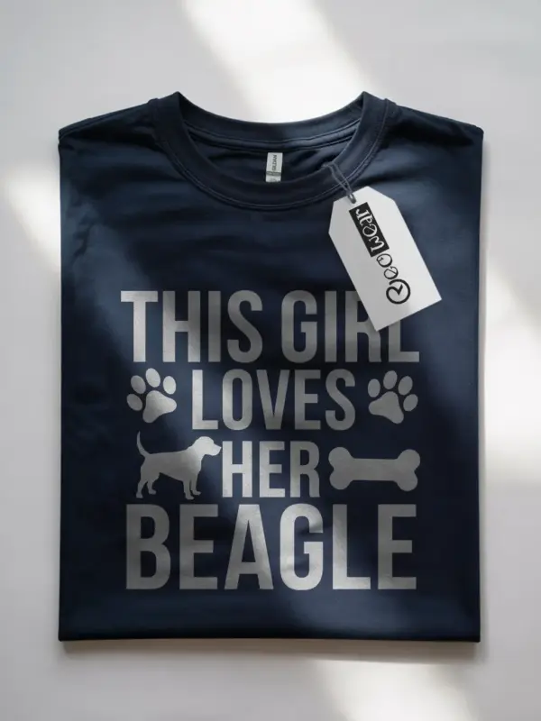 Navy this girl loves her beagle shirt – beagle mom shirt for women