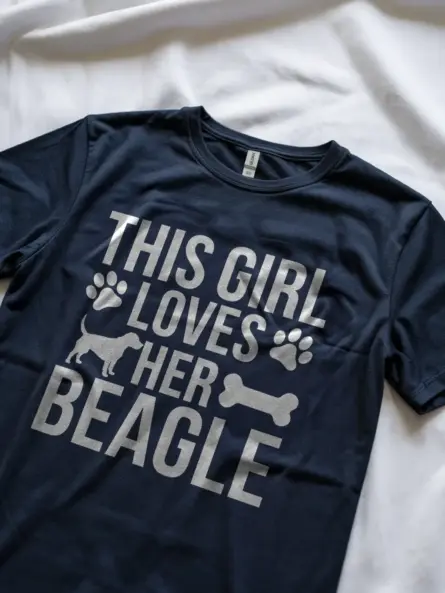 Navy this girl loves her beagle shirt – beagle mom shirt for women