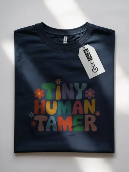 Navy tiny human tamer shirt – pre-k teacher tee