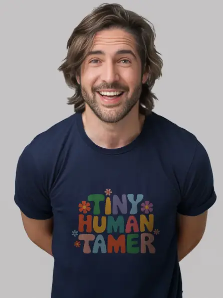 Navy tiny human tamer shirt – pre-k teacher tee
