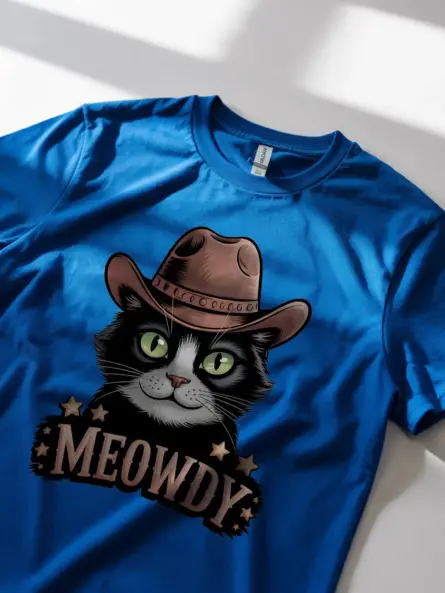 Royal tuxedo cat meowdy shirt – western texas meme shirt