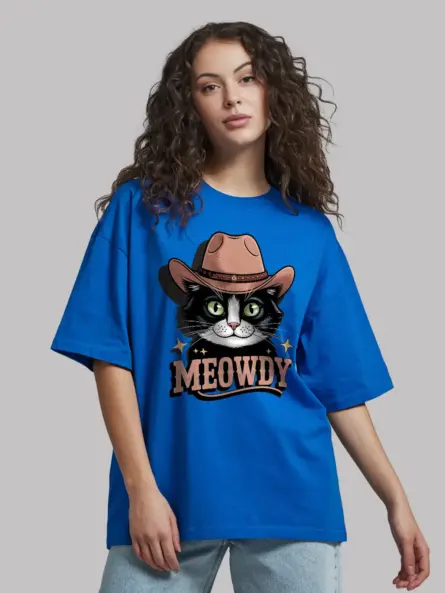 Royal blue tuxedo cowboy cat shirt – western texas meme shirt
