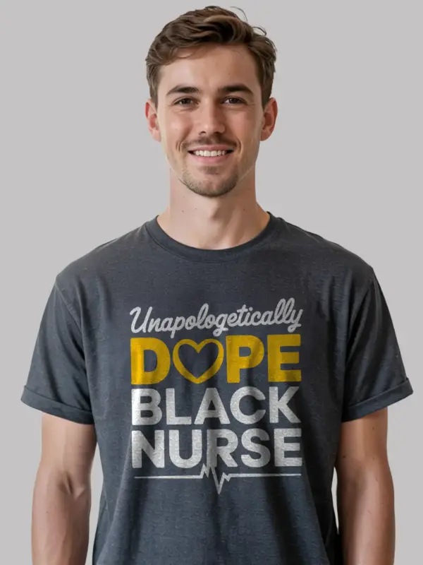 Dark heather unapologetically dope black nurse shirt – pride shirt