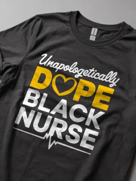 Dark heather unapologetically dope black nurse shirt – pride shirt