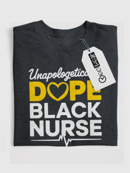Dark heather unapologetically dope black nurse shirt – pride shirt