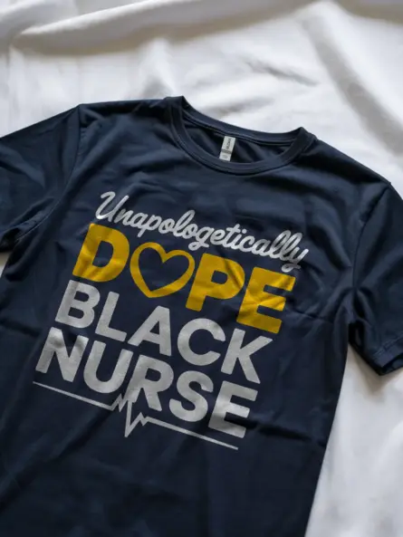 Navy unapologetically dope black nurse shirt – black history tee