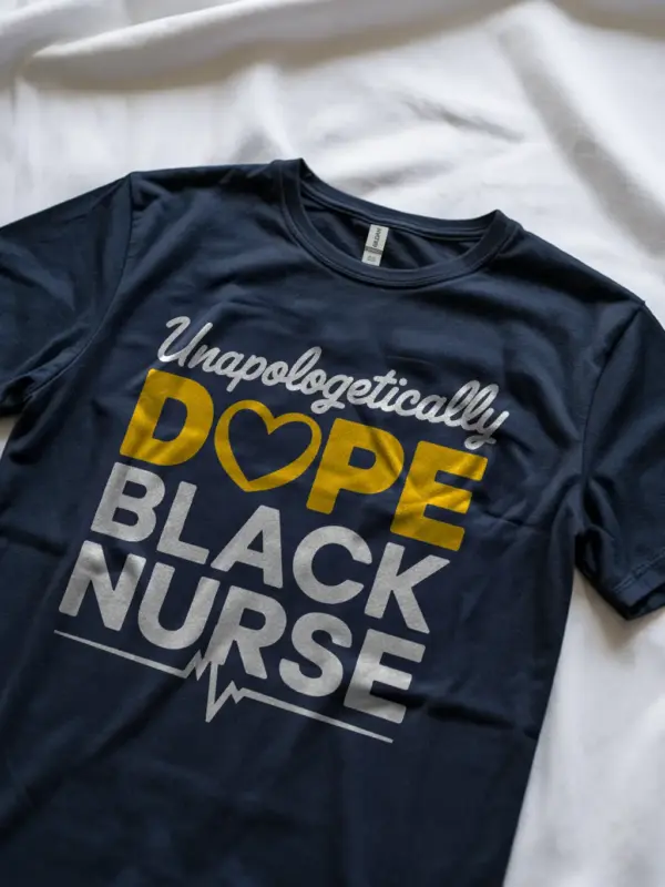 Navy unapologetically dope black nurse shirt – black history tee