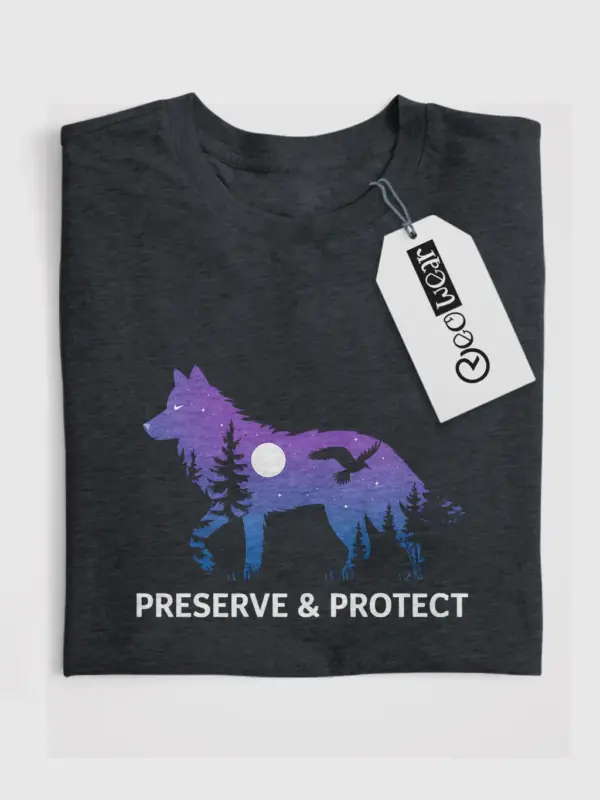 Wolf silhouette preserve & protect t-shirt
