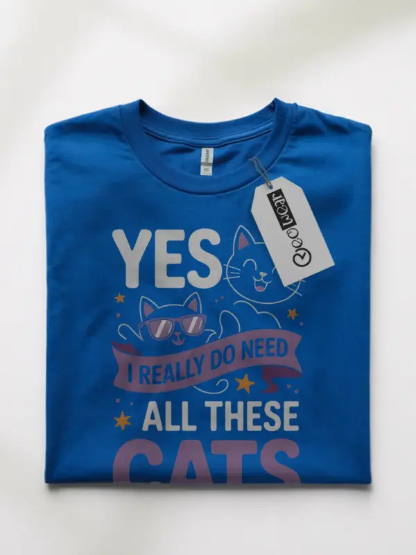 Royal blue yes i really do need all these cats shirt – cat collector shirt