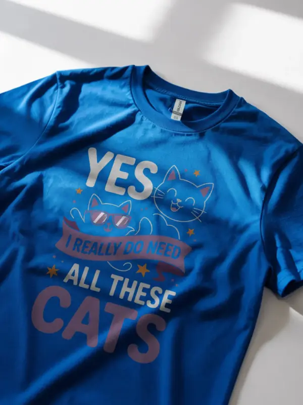 Royal blue yes i really do need all these cats shirt – cat collector shirt