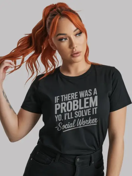 Funny Anxiety Tee Shirt for Social Workers - Image 3