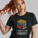 Black A Day Without Reading Shirt – banned books shirt front view