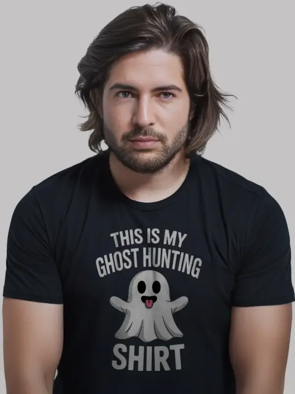 black shirt front view – this is my ghost hunting – cute ghost hunting shirt