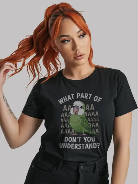 Cute Parakeet T Shirt – Funny Bird Lover Tee with Cartoon Design - Image 3