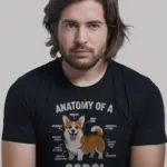 Black shirt front – Anatomy of a Corgi – anatomy of a corgi shirt