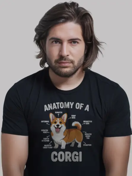 Anatomy of a Corgi Shirt – Funny Labeled Dog Parts Tee for Pet Lovers - Image 2